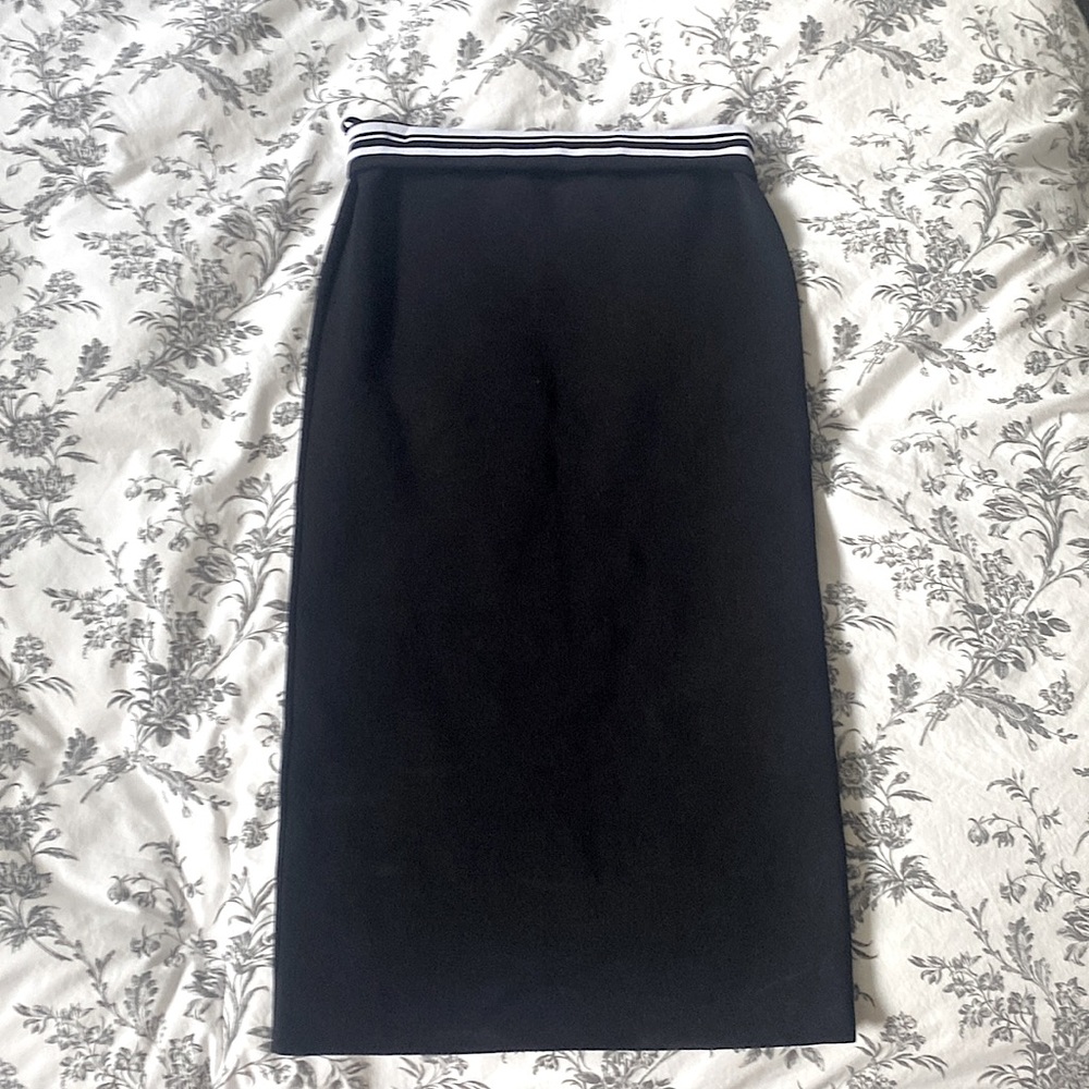Black Strapless Babaton Dress w/ White Trim